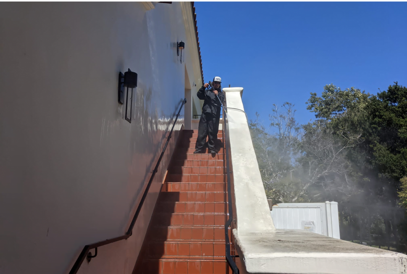 Pressure Washing Services - Stairs - The Glass Man Window Washing