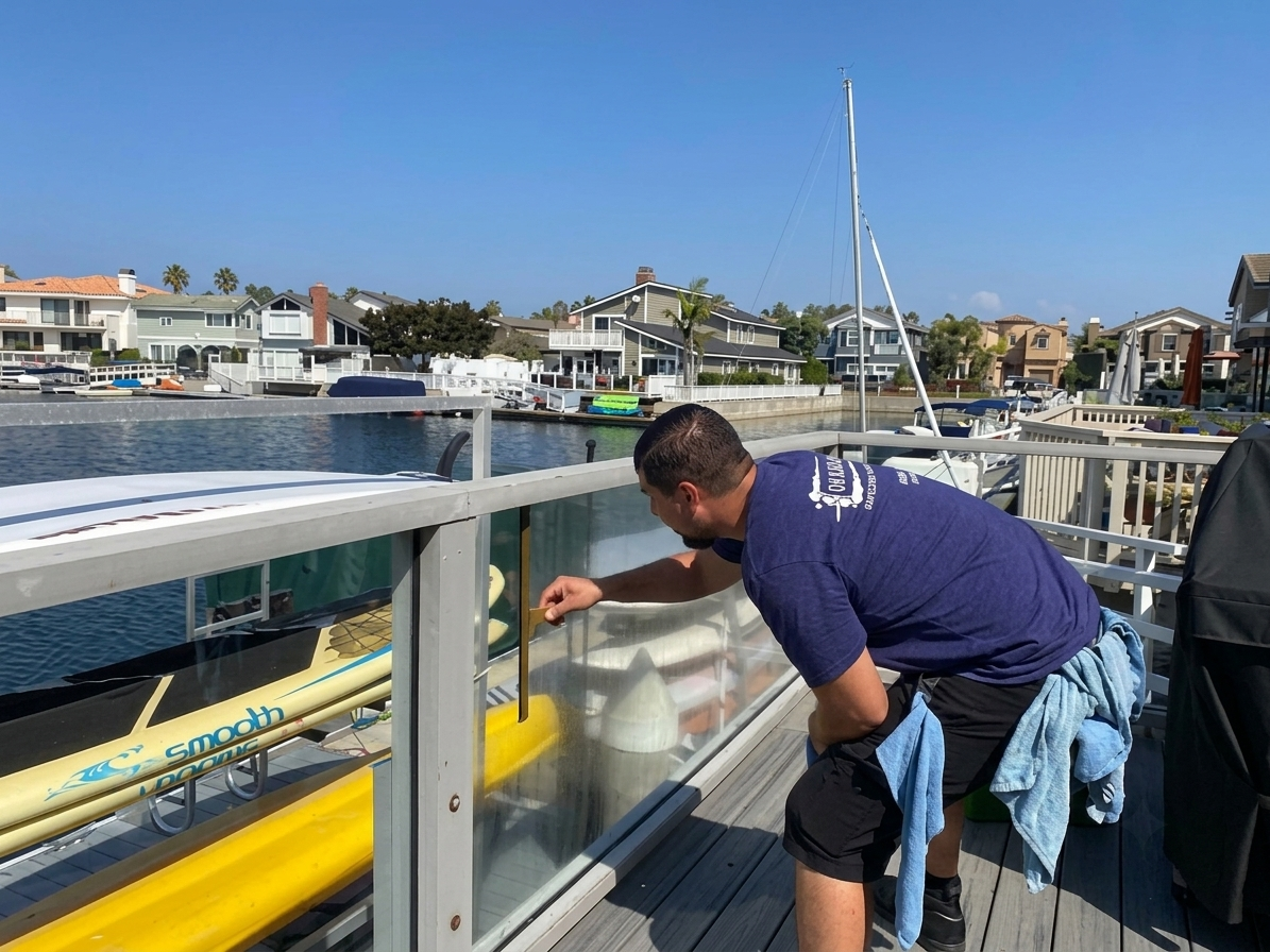 Glass Railing Cleaning